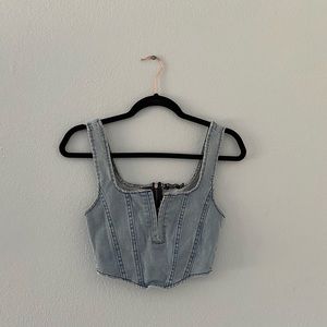 Denim Corset Style Top